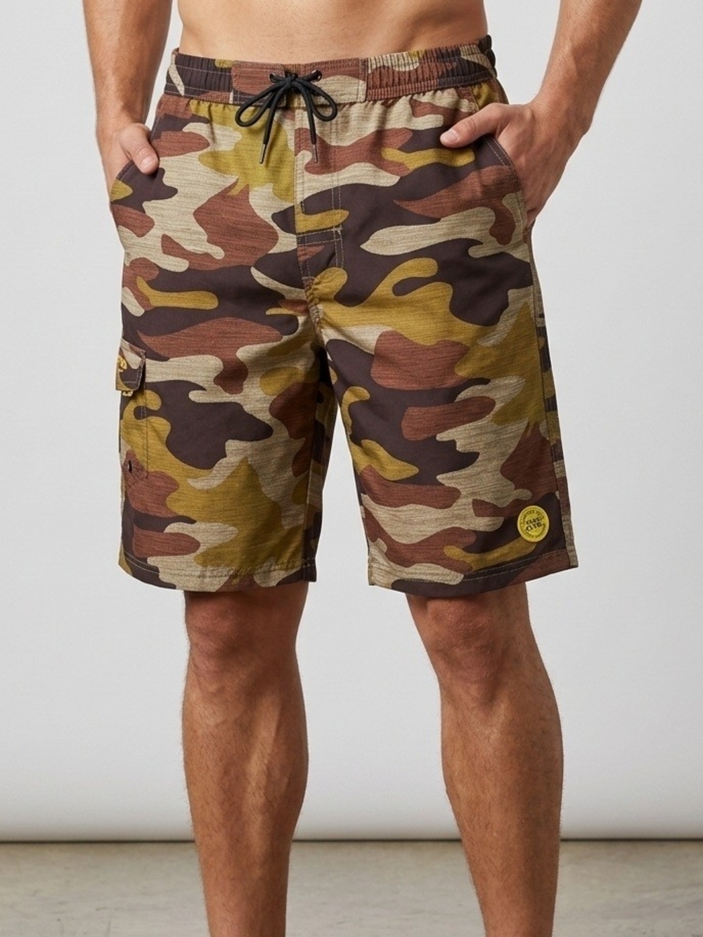 Hang Ten Camoflauge Shorts - Brown/Olive/Khaki Bathing/Swim Suit Kid's Size XL